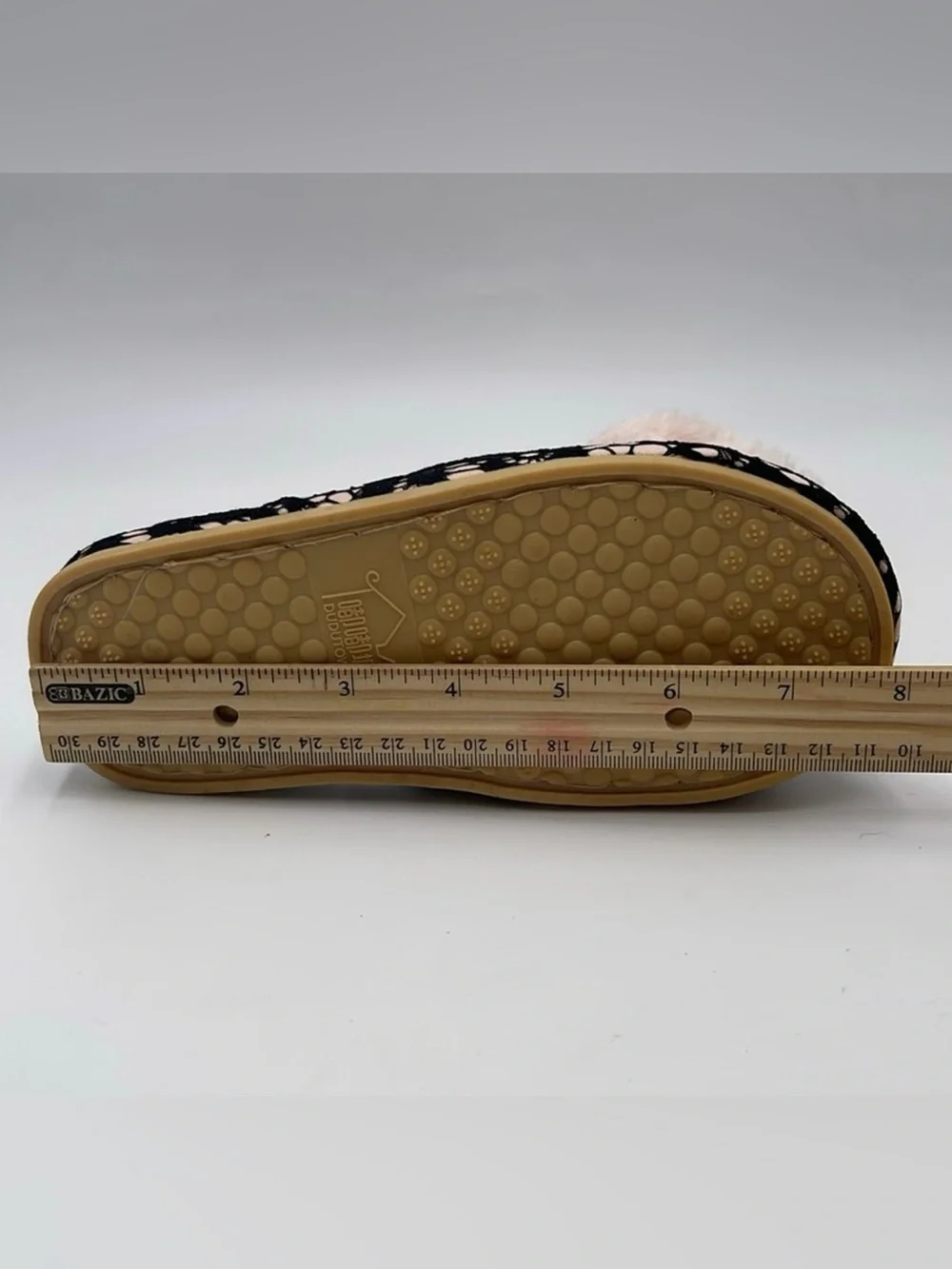 Dudutown Pink/Black Slippers - EU Size 28/29 (Approx. US Kids' Size 11.5-12)